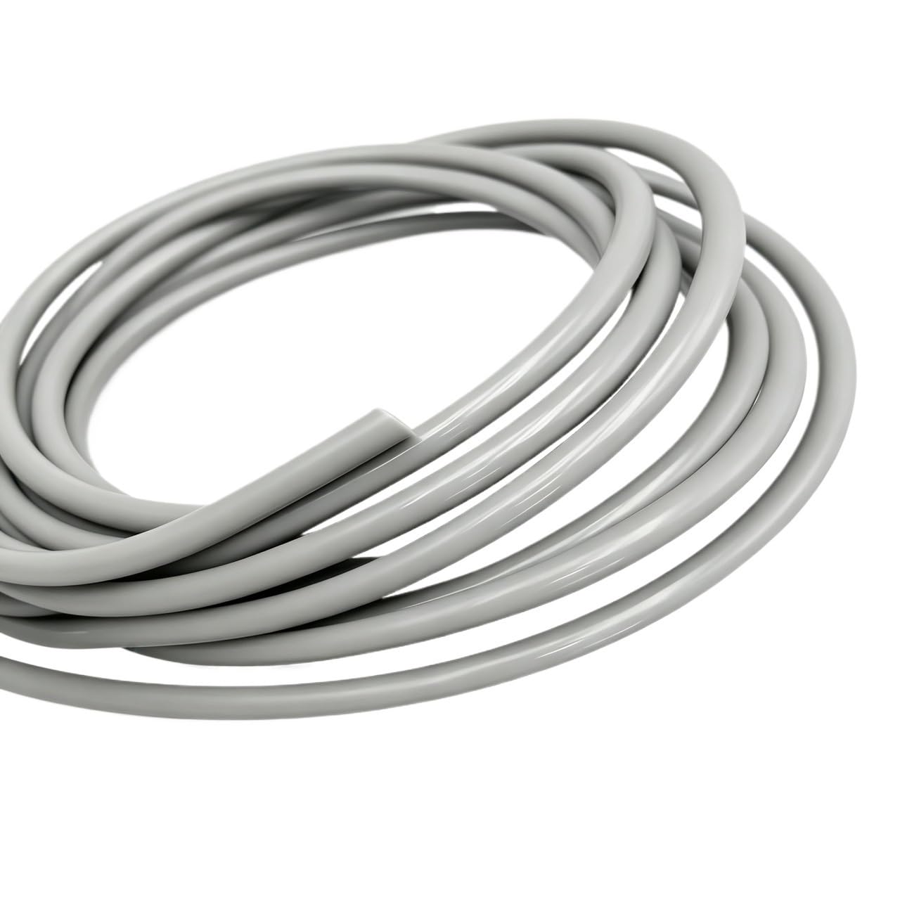 Manguera de caucho silicona Gris Funda protectora | Flexible, resistente al desgaste, transferencia de fluidos, tubería de agua(10M_ID2 X OD5 MM)
