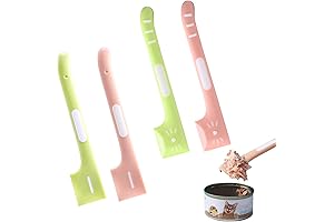 4-Pack Essential Cat Food Can Supplies Mixing Spoons for Daily Scooping Storage Needs