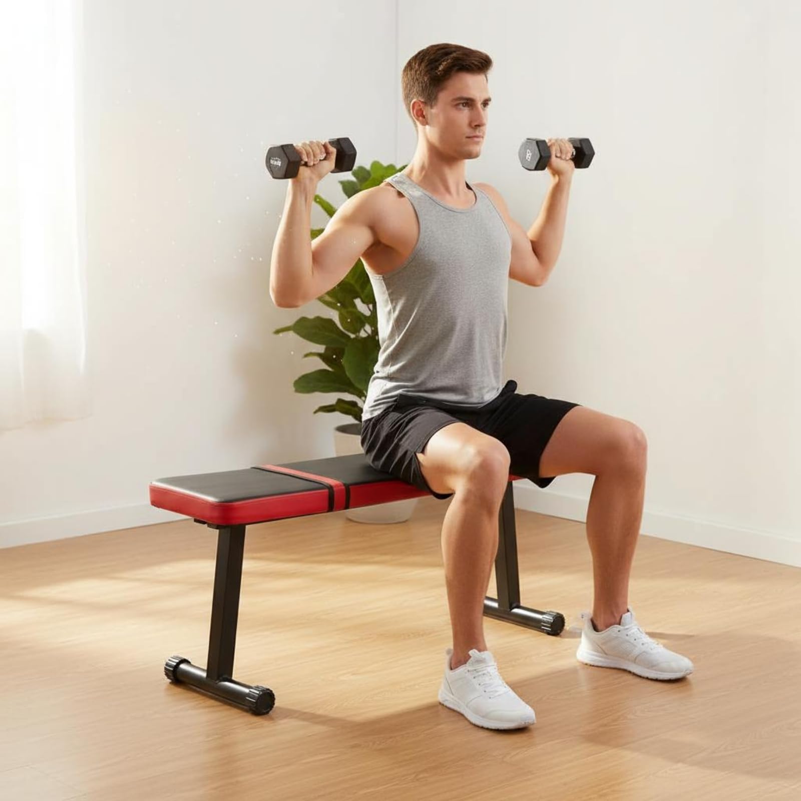 Banco de Pesas Ajustable Banco de Entrenamiento Banco Plegable Banco de Gimnasio con Diseño Plegable Que del Área de Ejercicio y Soporte Confiable