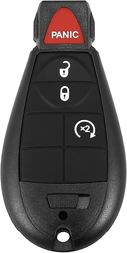 X AUTOHAUX Llavero remoto de entrada sin llave de repuesto GQ4-53T 433Mhz para Jeep Cherokee 2014-2023 4 botones con llave de puerta