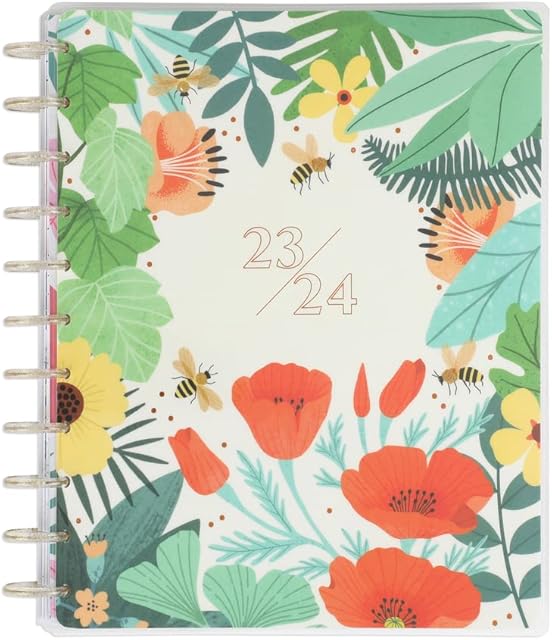 Happy Planner 2023 Daily Diary and Calendar, 18-Month Daily, Weekly, Monthly July 2023Dec. 2024 Planner Diary, Vertical Layout, Bright Travels Theme, Big Size, 27.94 x 21.59 cm (8 1/2" x 11")