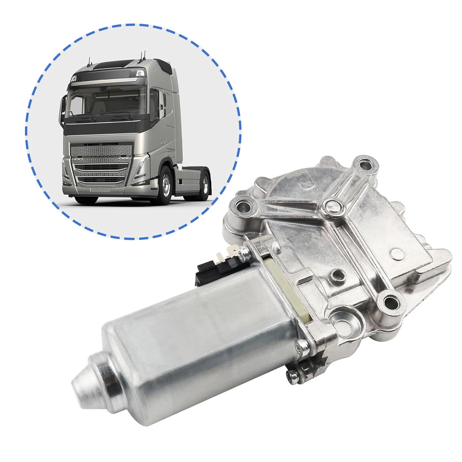 Window Regulator Motor Compatible with Volvo Trucks FH FH12 FH16 FM FM7 FM9 FM10 FM12 FMX NH12/BR, Left Driver Side Power Window Motor Replace 3176549 1062010 3176551 A14140110