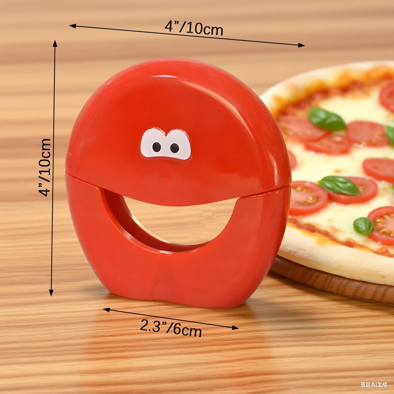 Pizza Cutter Wheel with Cover, Stainless Steel Cutter, Easy to clean