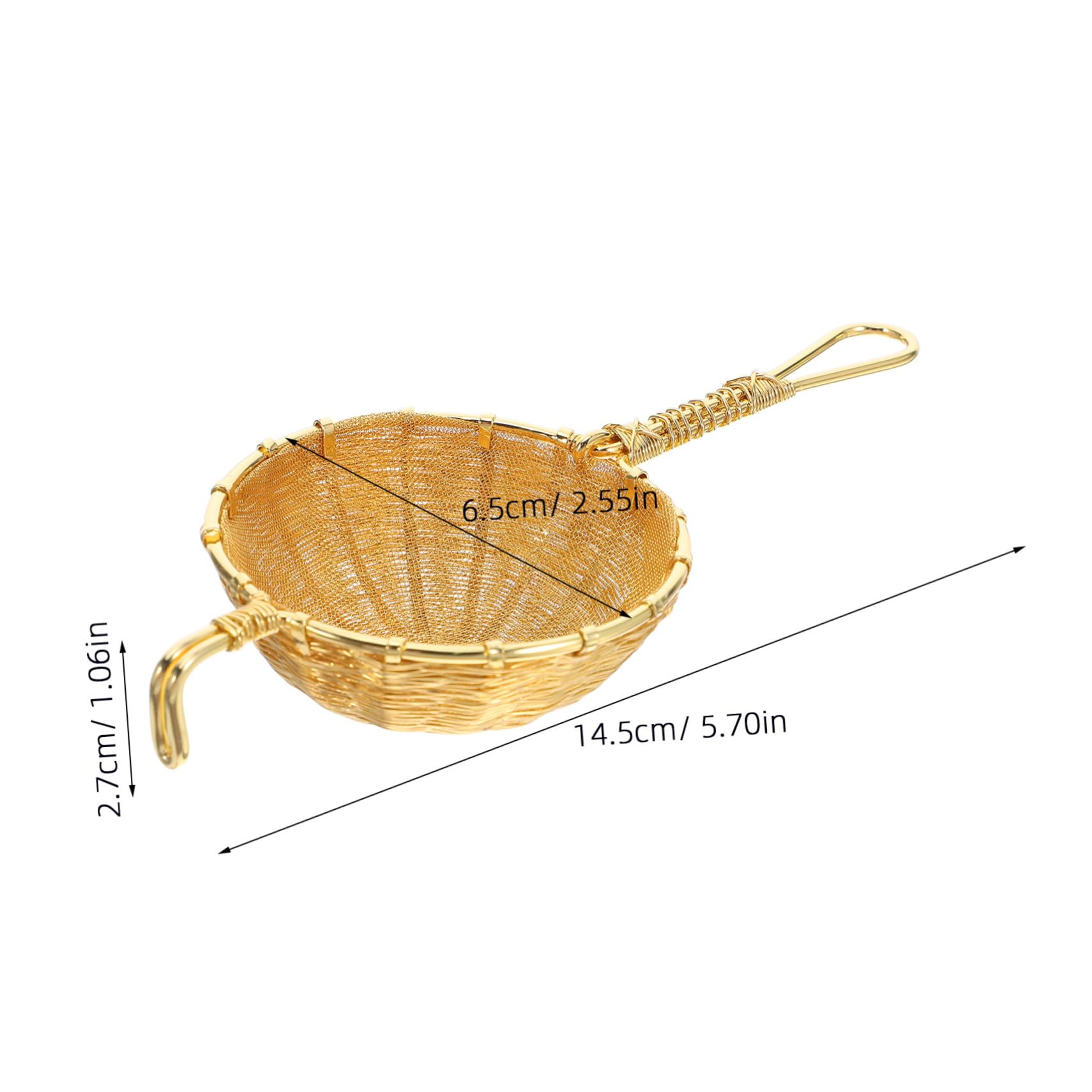 Ipetboom Infuseur à Thé Cuivre avec Poignée Passoire à Thé Vrac Filtre Réutilisable et Infusions
