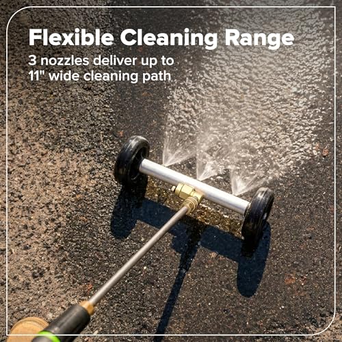 Image of Greenworks (Universal) 2-in-1 Undercarriage Cleaner + Water Broom Pressure Washer Attachment