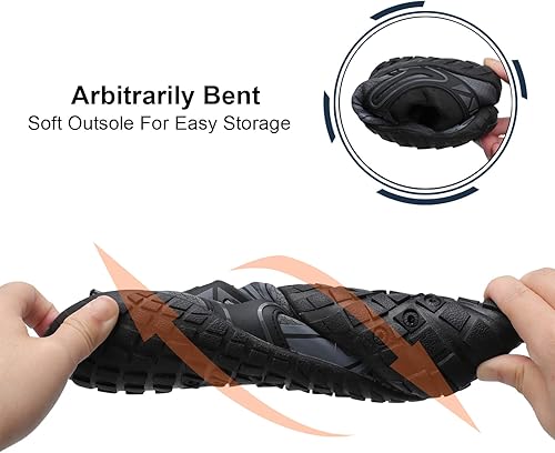 Miniatura 6 de L-RUN Zapatos de agua descalzos para mujeres y hombres, calcetines acuáticos atléticos, para senderismo, deportes acuáticos, zapatos para natación