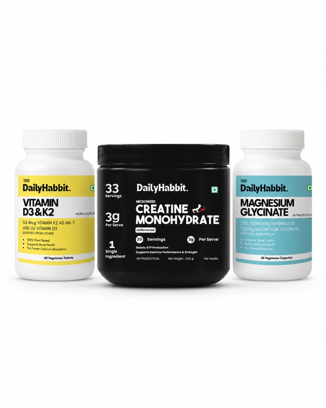 Performance & Recovery Bundle | Creatine + Magnesium Glycinate + Vitamin D3 K2-image-37