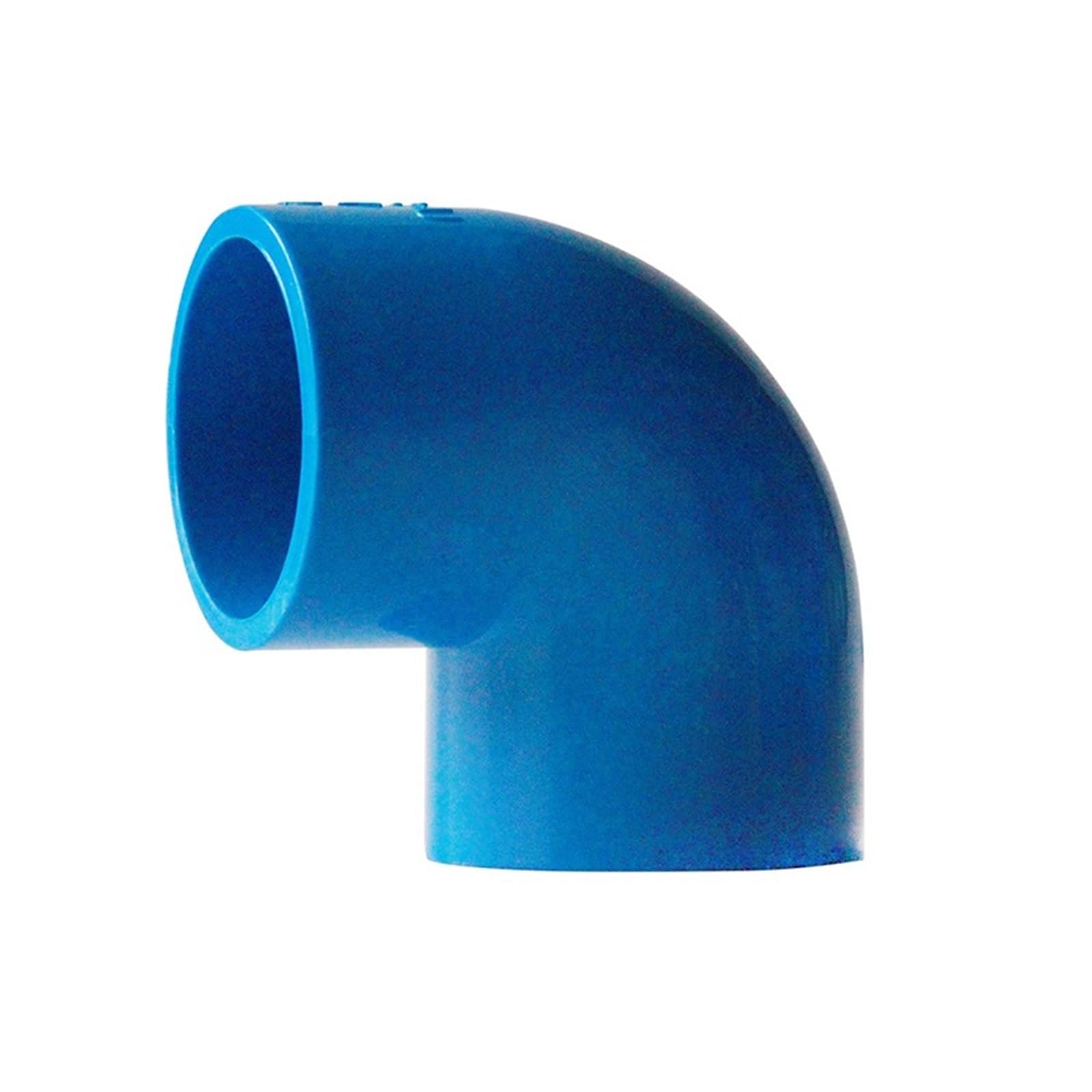 5pcs PVC Pipe Elbow Connectors 20 25 32mm Garden Watering Tube Irrigation Pipe Fittings Aquarium Fish Tank Drain Tube Joint(Blue,Inner Dia. 25mm 90 Degree)