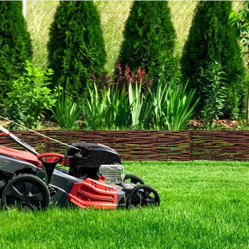 UrFence 1 Stück Beeteinfassung Weide - 100x20 Weidengeflecht Zaunelemente zum Stecken - Rasenkante 20 cm Hoch - Beetbegrenzung Holz Steckzaun Weidenzaun Beetumrandung Gartenweg Flechtzaun Gartenzaun