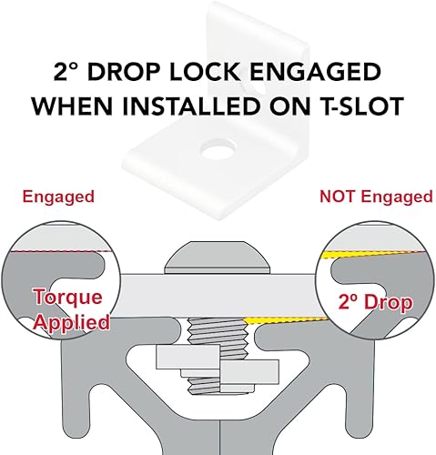Miniatura 7 de 8020, 4108, 10 Series Aluminio LITE Soporte de esquina interior de 2 agujeros Soporte de ángulo de 90 grados para ranura en T extrusión extrusión
