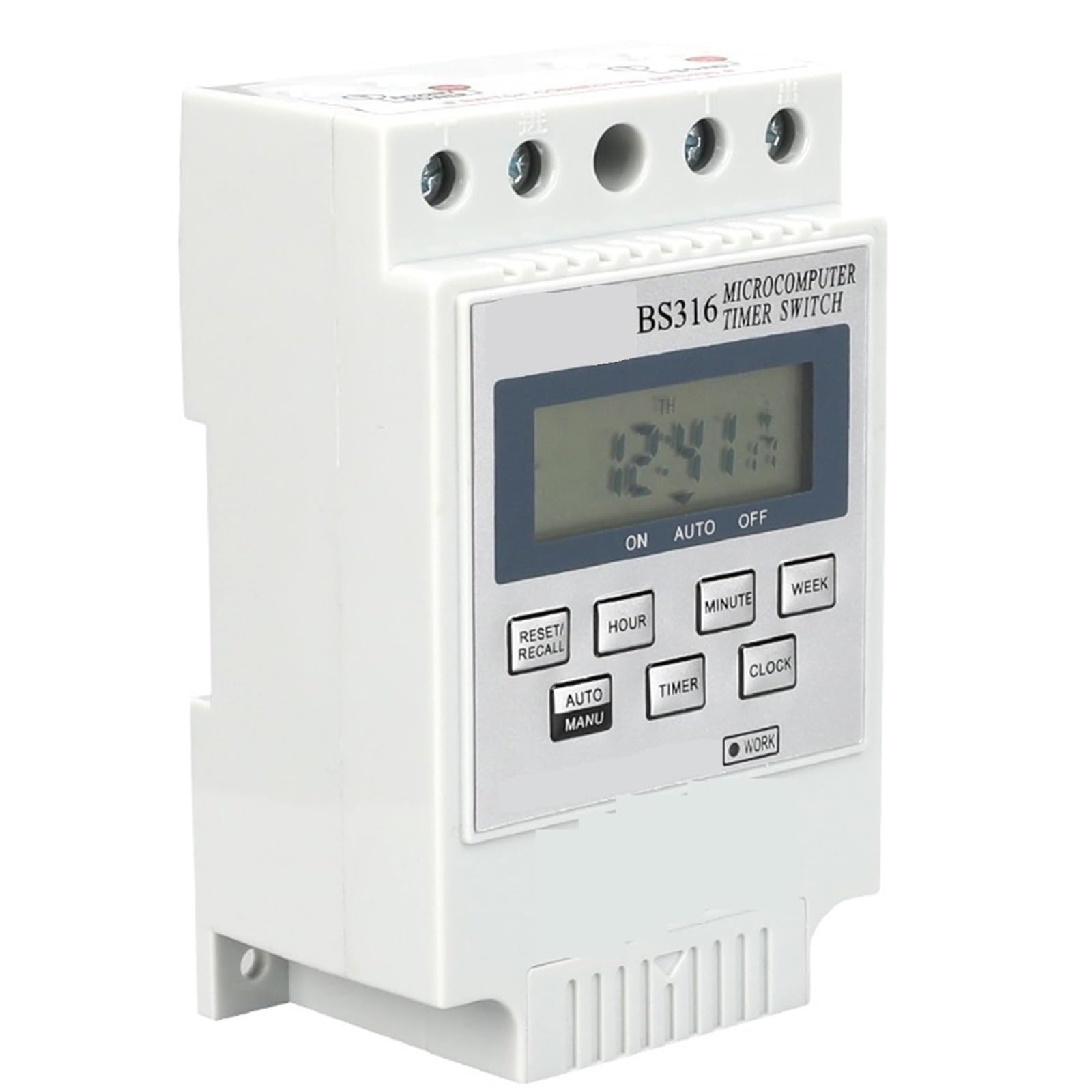 1pcs 24V electronic microcomputer time switch programmable timer switch with 10 times on/off(124VDC)