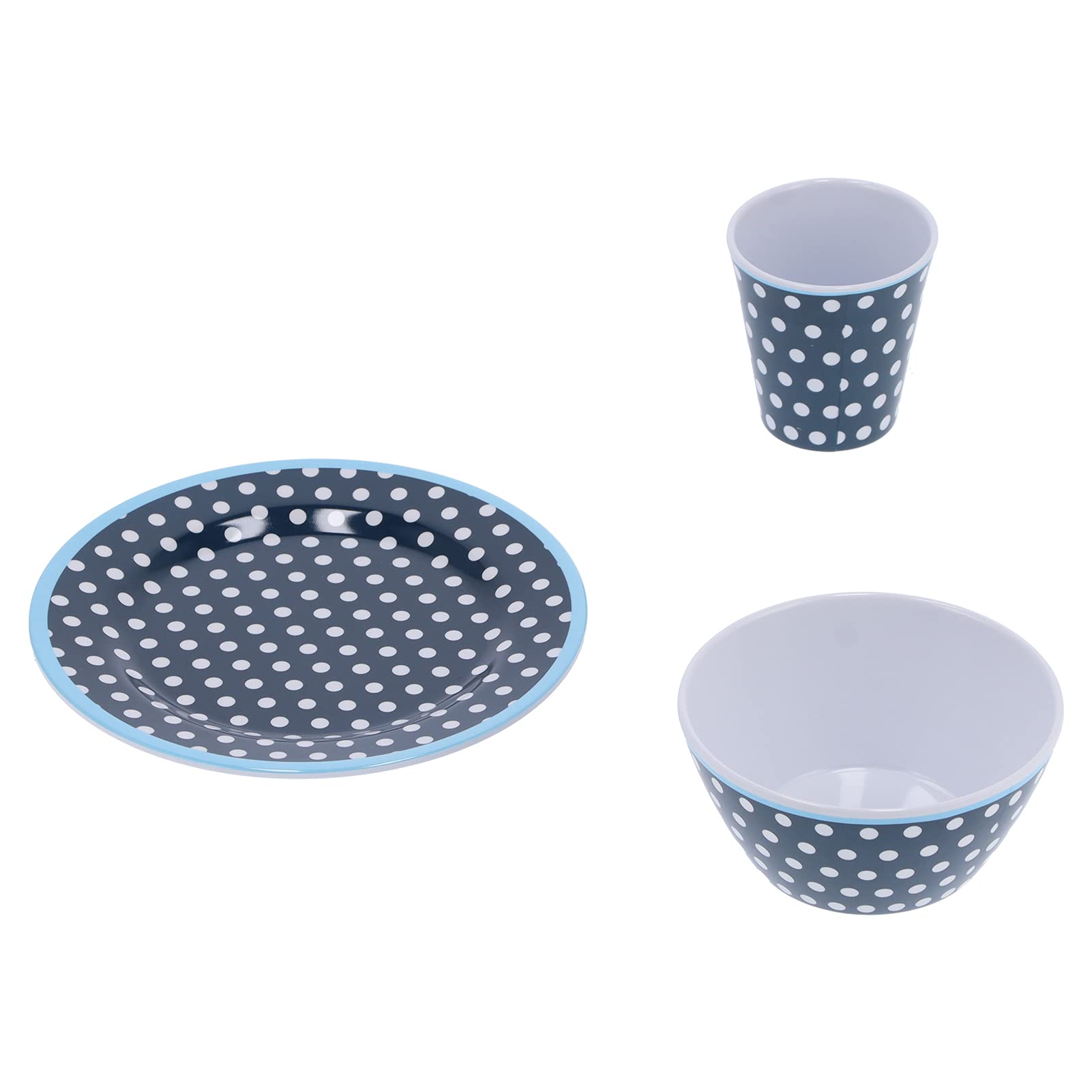 Juego de vajilla de punto azul oscuro elegante y duradero para uso en el restaurante en casa