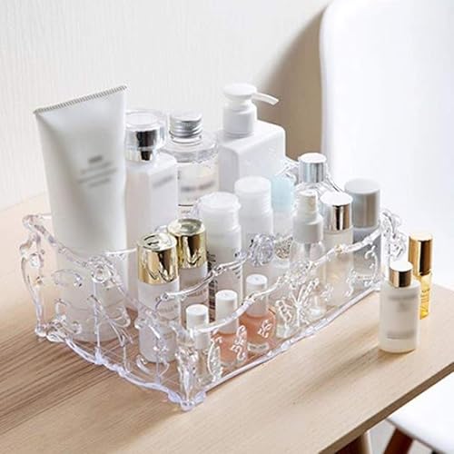 Miniatura 6 de NUOBESTY Organizador de escritorio acrílico transparente para almacenamiento de joyas de almacenamiento de joyería para lápiz labial paleta de