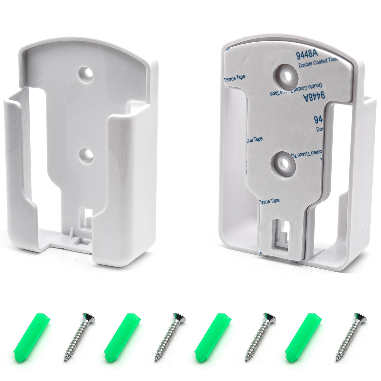 Surf turtle Remote Control Rack Holde 2 Pcs TV Remote Storage Box Organizer，White Wall-Mounted Organizer Self Adhesive Media Storage Box Case for Air