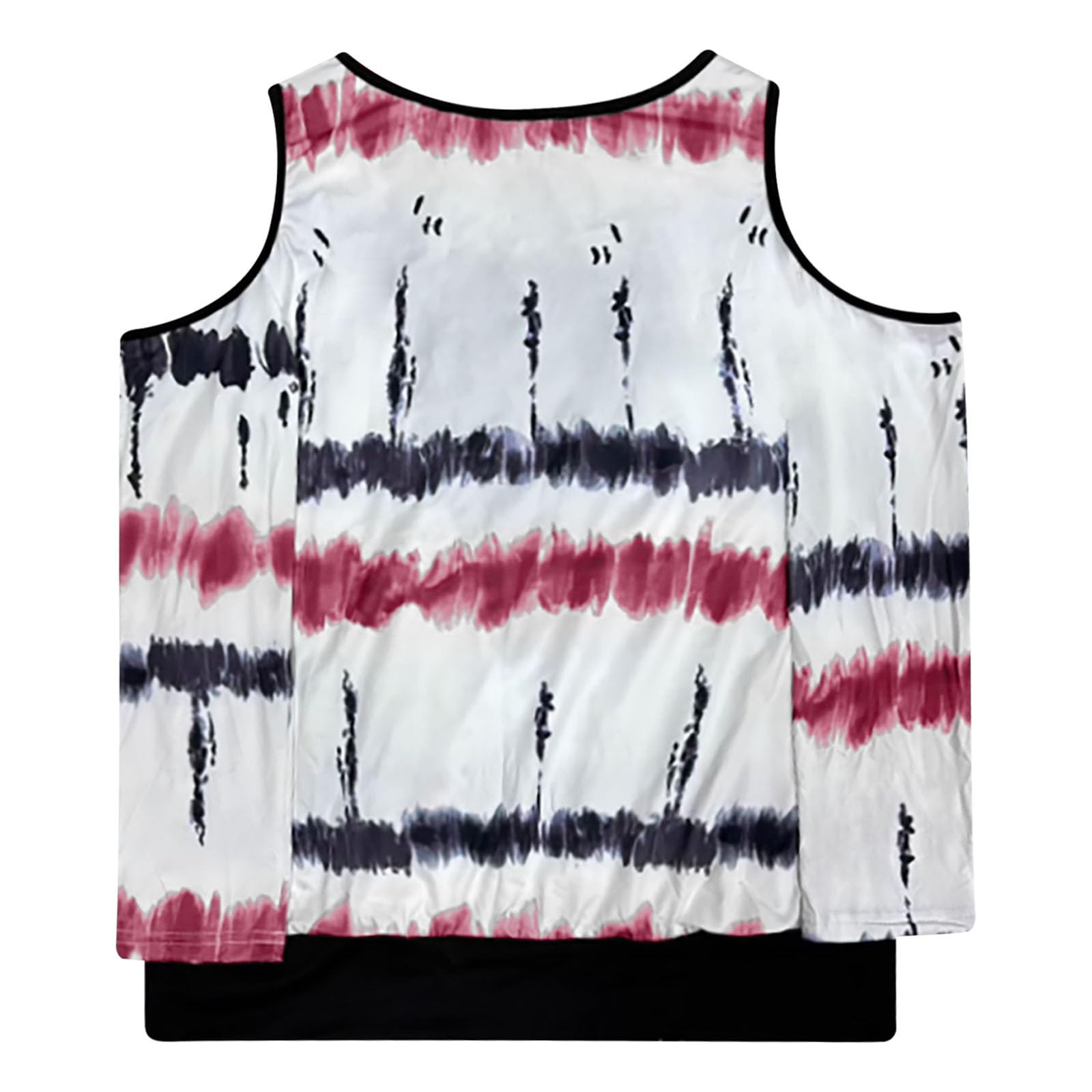 Camiseta a rayas para mujer Camisetas para el día a día, cuello de pico, diseño informal con patrón gráfico para primavera y verano