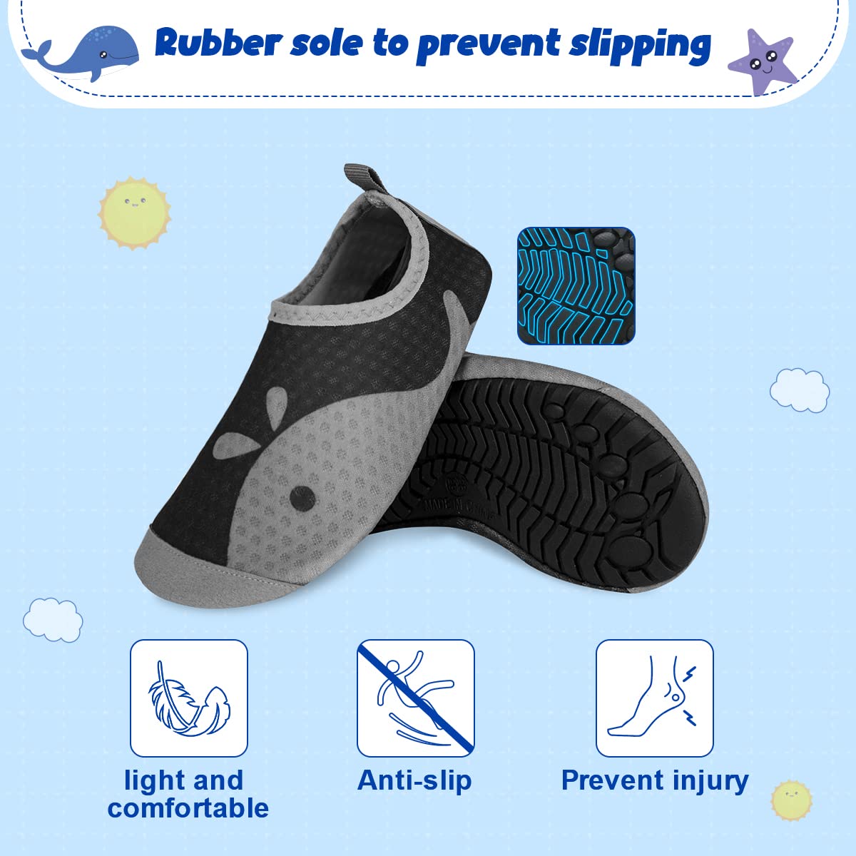 Water Shoes Women Mens Beach Swim Shoes Aqua Shoes Quick Dry Barefoot Surf Shoes Swimming Diving Pool Sea Shoes — view 5