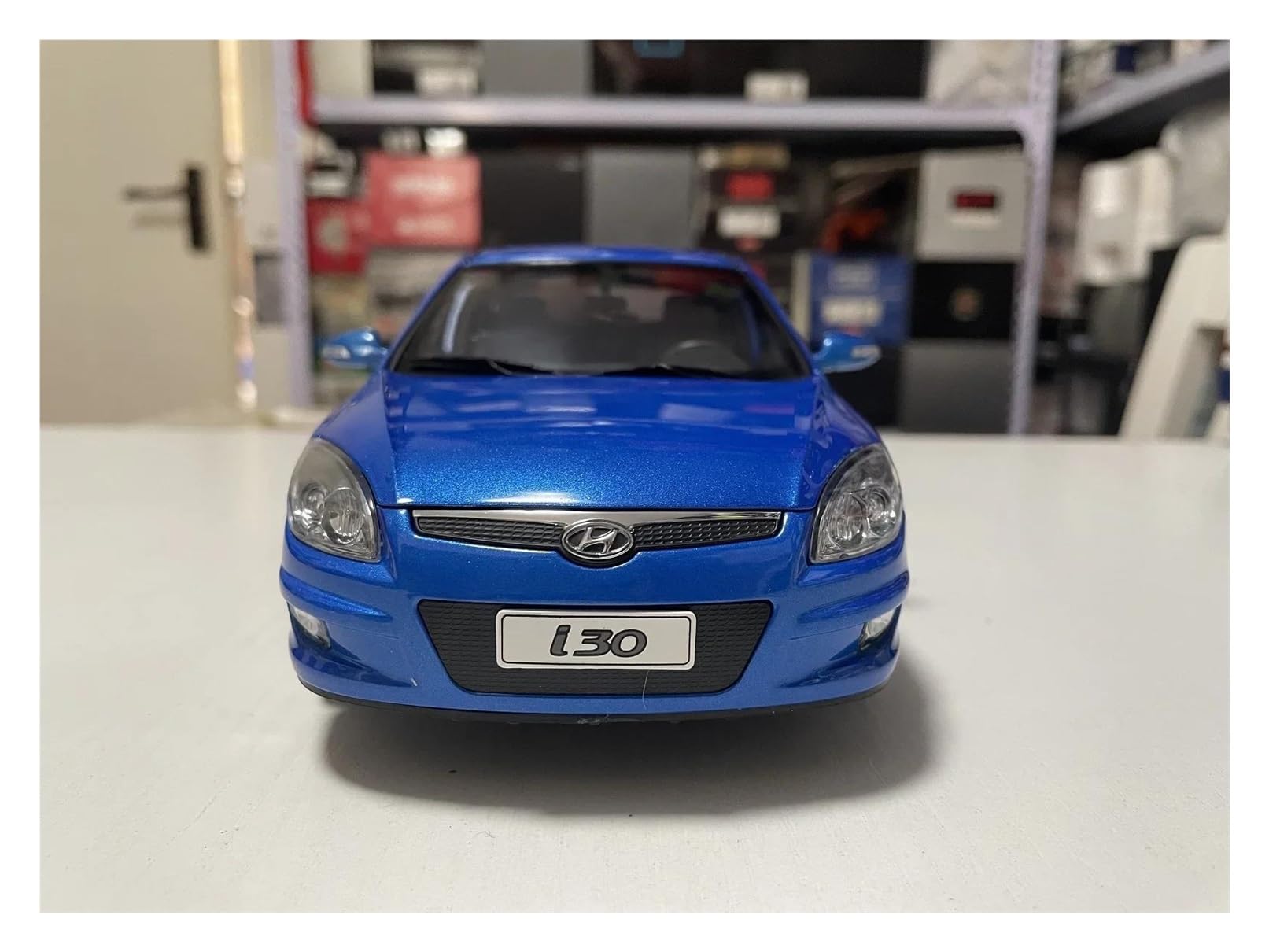 Metallo Scala Replica 1 18 Per Collezione Auto In Lega Blu Hyundai I30 2009 Di Pechino, Modello Statica Decorazione Souvenir Hobby Veicoli Giochi Set