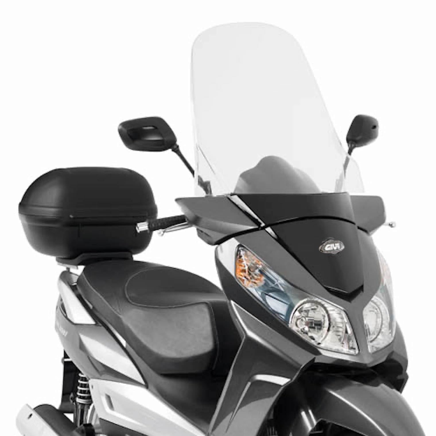 givi d650st paravento trasparente compatibile con sym citycom 300 2008 2009 2010 2011 2012 2013 2014 2015 2016 2017 2018 2019 mototopgun