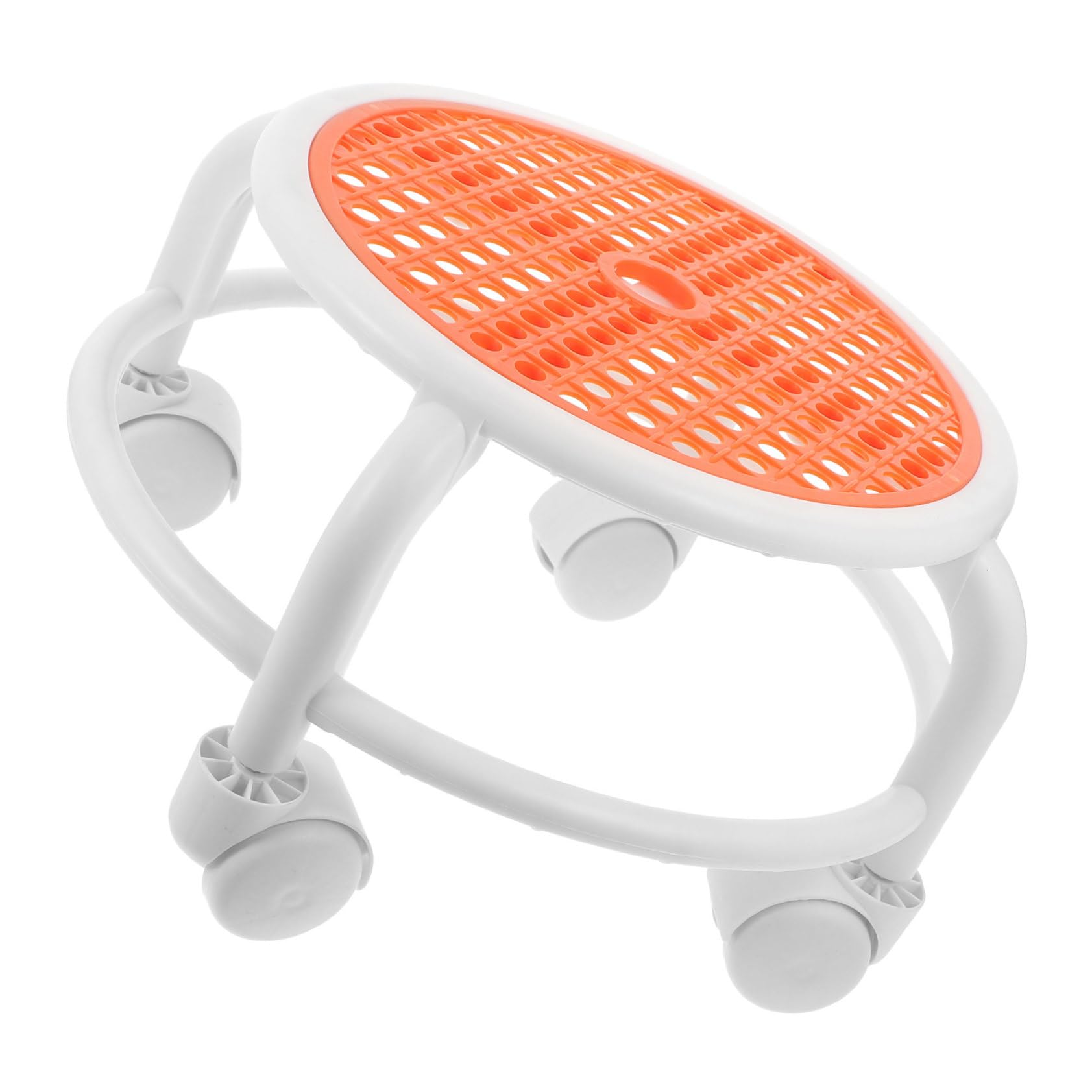 Healeved Sgabello Pedicure Basso Ruote, Sgabello Girevole in Plastico | Manicure e Riparazione Auto, Stabile e Durevole, Piccolo e Rotondo, Stile Unico e Accattivante