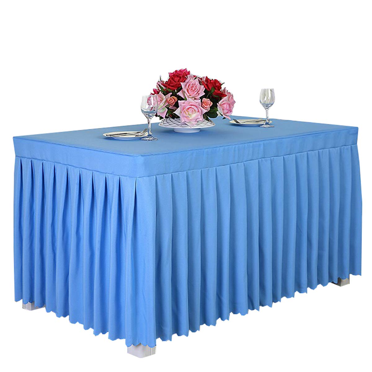 Jupe de table de conférence blanche pour décoration de mariage