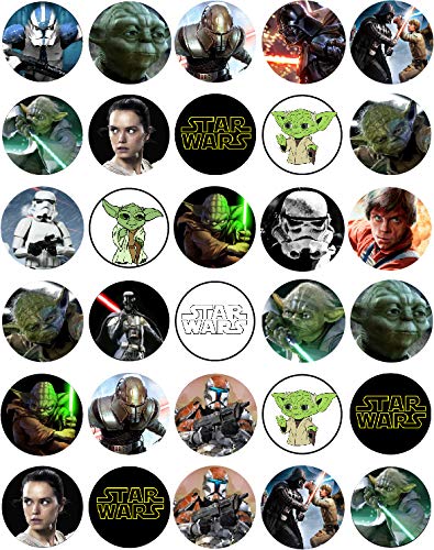 My Smart Choice 30 Edible Galactic Space Themed Cupcake Toppers