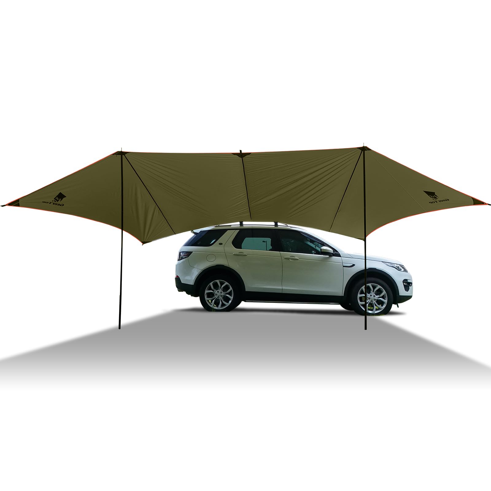 GEERTOP Large Car Side Camping Awning 19 x 11 ft SUV Canopy Tarp Waterproof Outdoor Vehicle Sun Shade Shelter for Truck, MPV, Van, CampersGlobal Recycled StandardGlobal Recycled StandardGlobal Recycled Standard