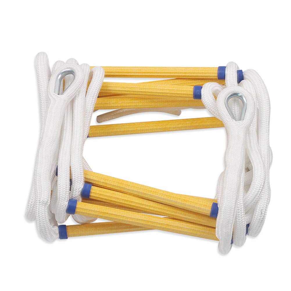 SqSYqzFire Escape Rescue Ascending Ladders Folding Lifeline Ladder Emergency Rescue Ascending Ladders,30m