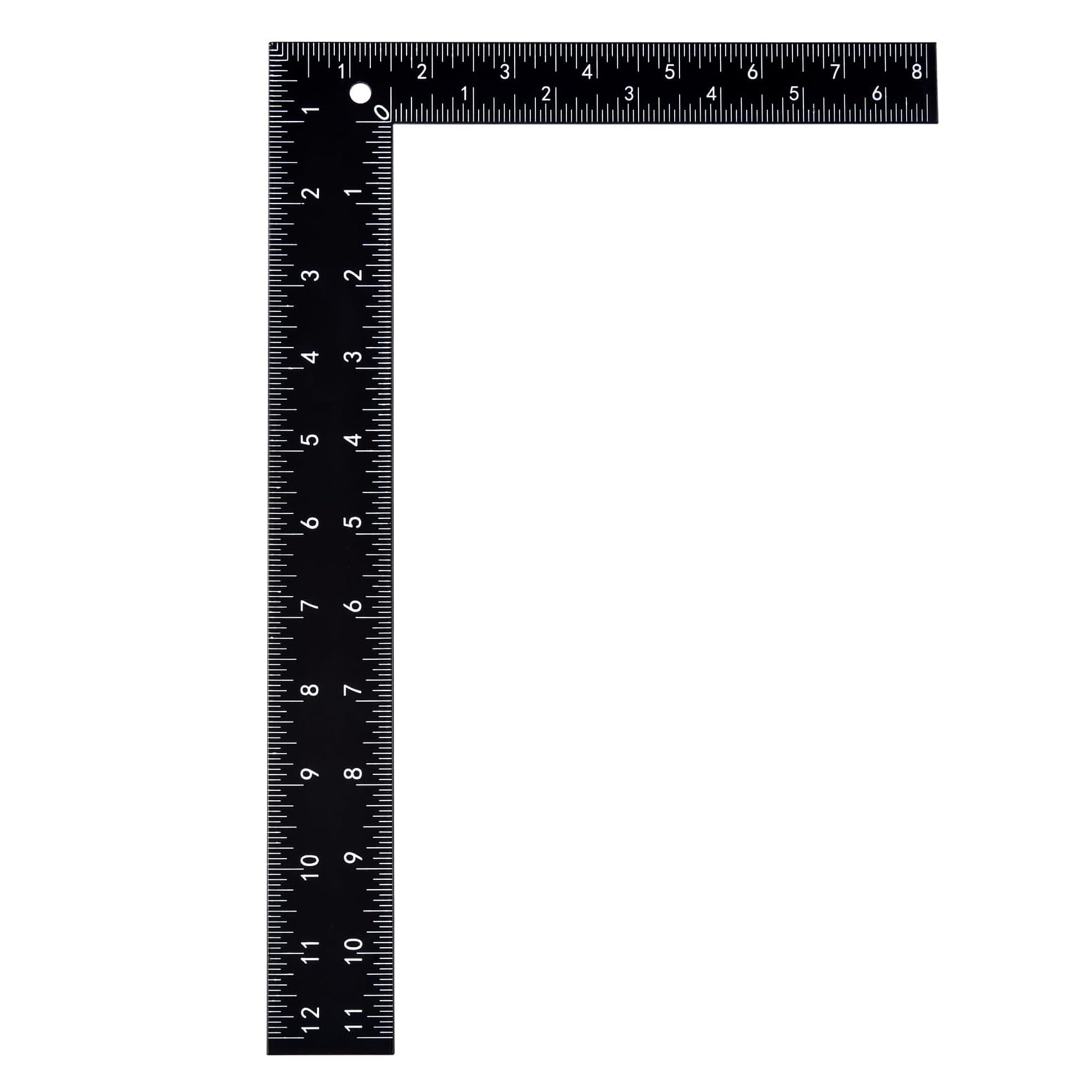 55 Trends 8x12 Carpenter Square – Heavy Duty Steel Framing Square for Woodworking, Roofing, Stair Layout – Metric & Inch Markings – L Shape Metal Ruler