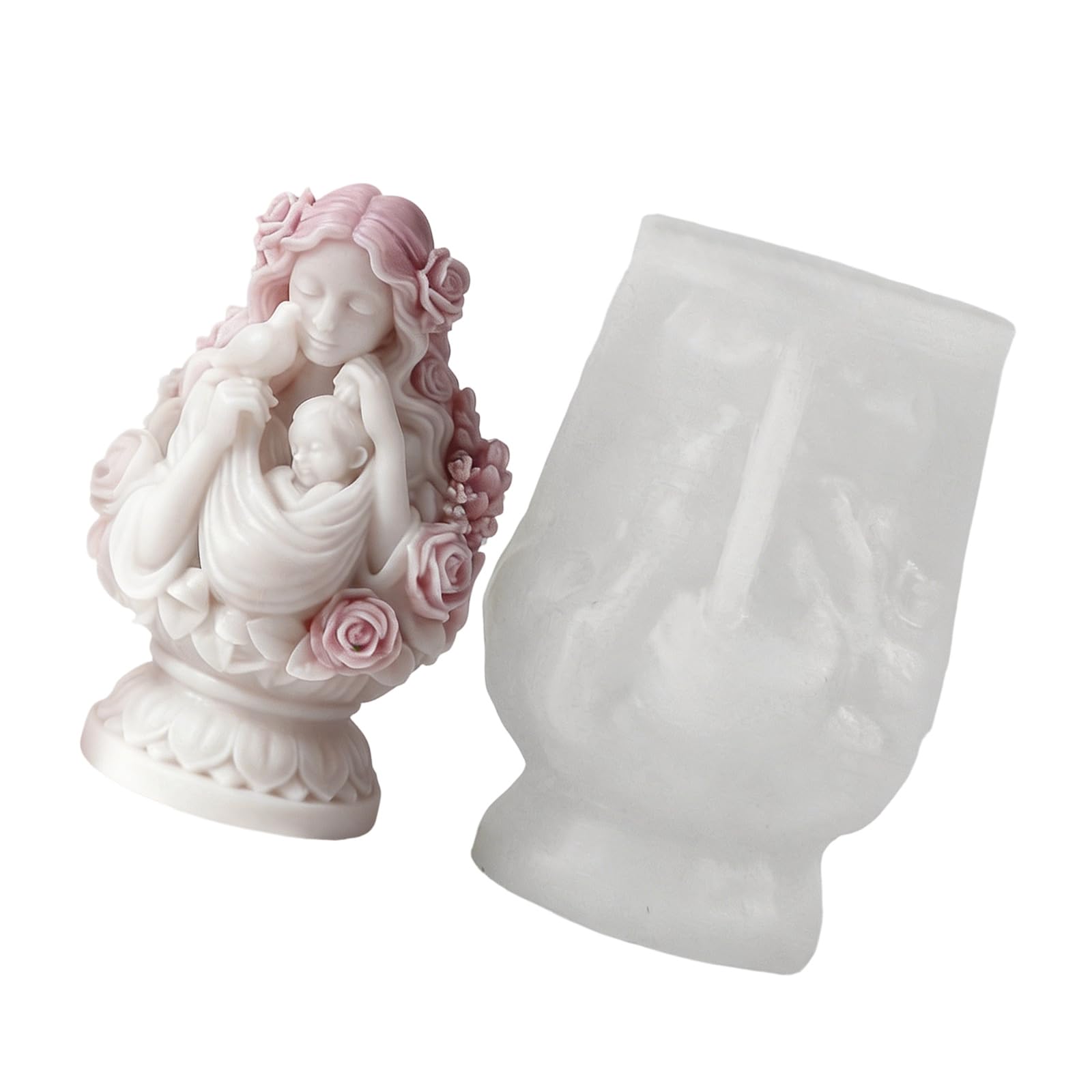 Zxfdsfdbnm Artistic Mother and Kids Silicone for Soap Chocolate with Detailed Designs and Flexible Use Flexible Silicone Mold
