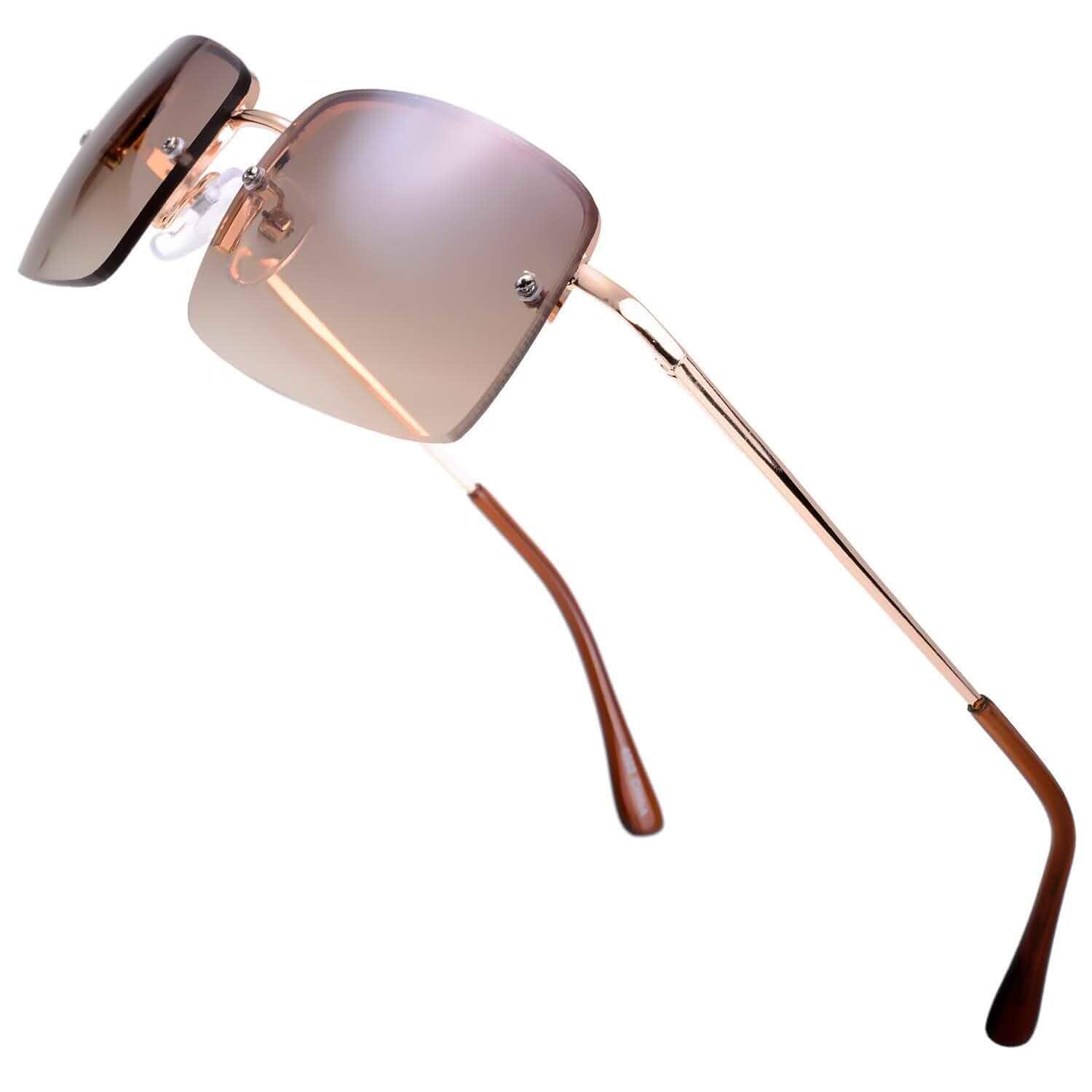 The Fresh Minimalist Small Rectangular Sunglasses Clear Eyewear - Exquisite Packaging