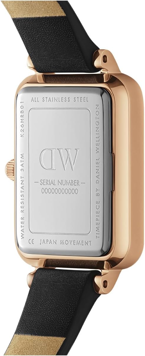 Daniel Wellington Quadro Pressed Women’s Watch – 20x26mm Square Case, Japanese Quartz Movement, Leather Strap, Water Resistant, Rose Gold Watch for Women - Sheffield - Image 4