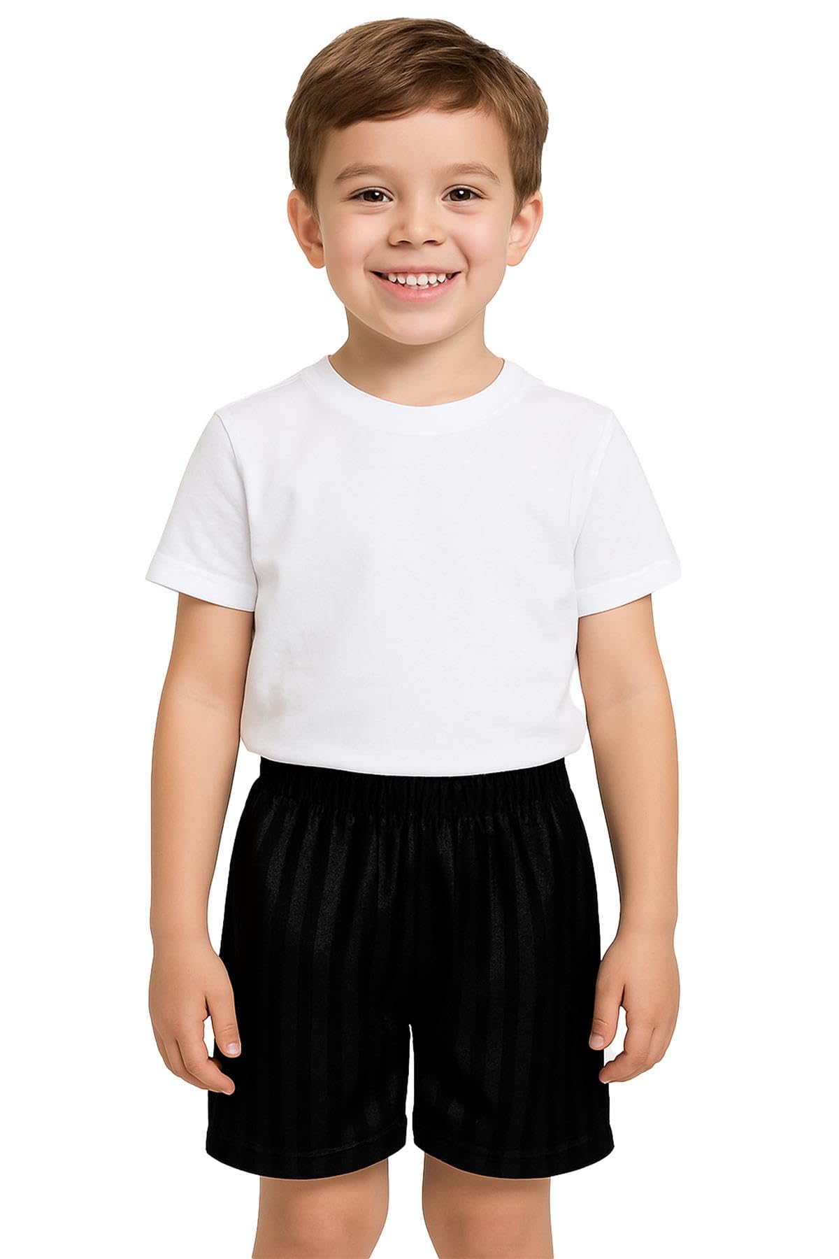 A2z 4 Kids Boys Black Girls Shadow Stripe - Shadow Shorts 7-8