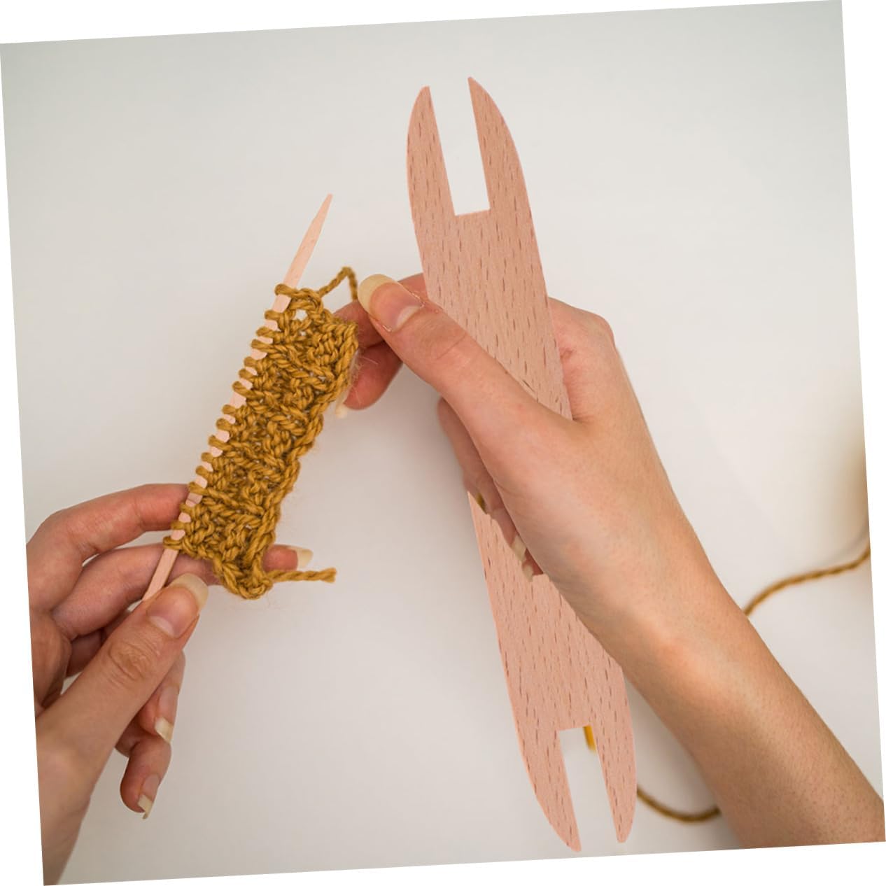 Generic Weaving Shuttles Kit Natural Wooden Weaving Tools Knitting Sticks for Scarves and Sweaters