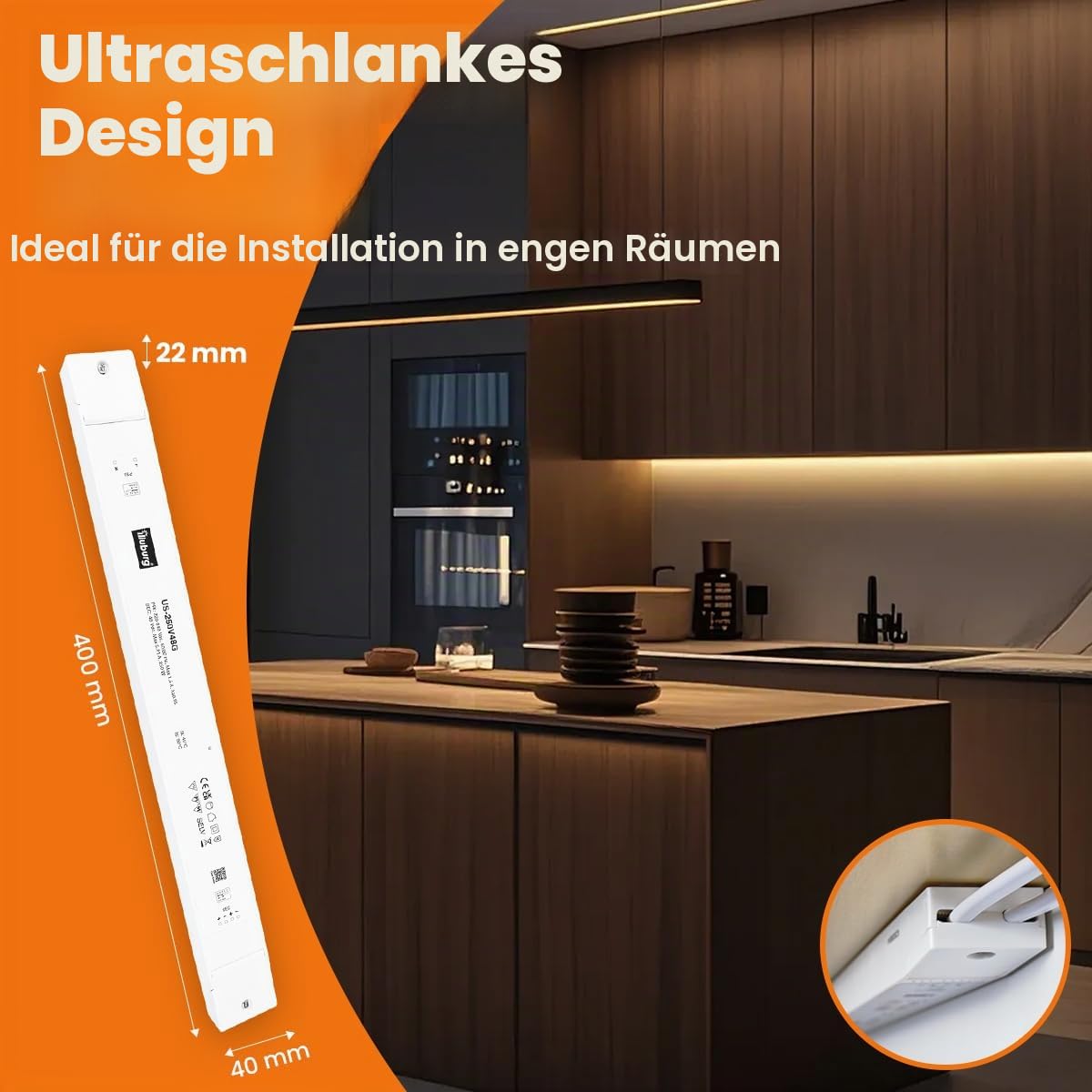 LED Trafo 48V 250W Slim Flackerfrei Geräuschlos für LED Streifen Möbel Verdeckte Montage Netzteil Treiber Vorschaltgerät Driver Power Supply