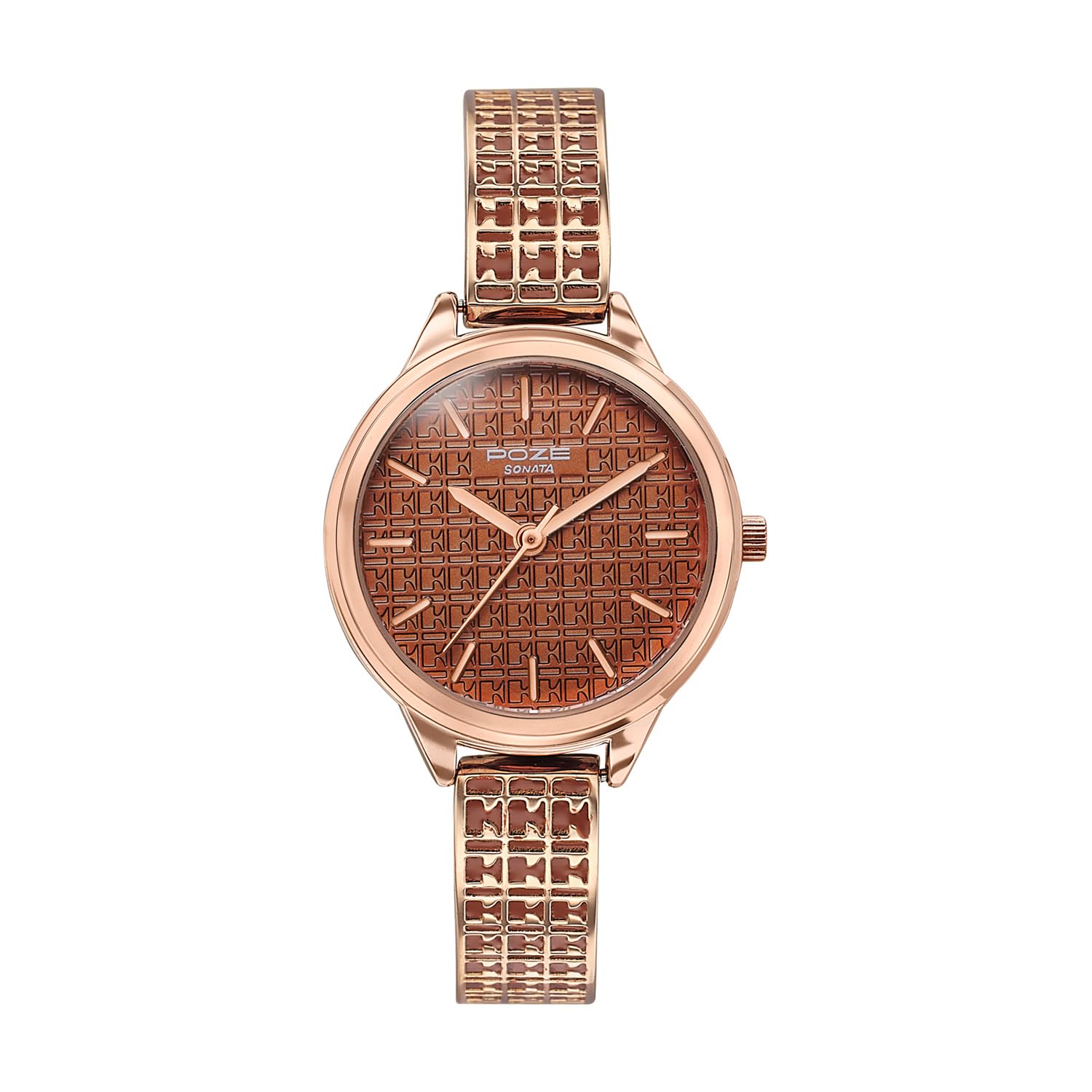 Sonata Poze 7 Analog Brown Dial IPRG+Brown Sheet Metal Strap Watch for Women - SP80085WM02W-image-47