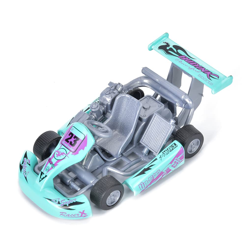 Akozon 1:32 Scale Alloy Go Kart Racing Car Model Pull Back Ornaments for (Light Green) - Image 3