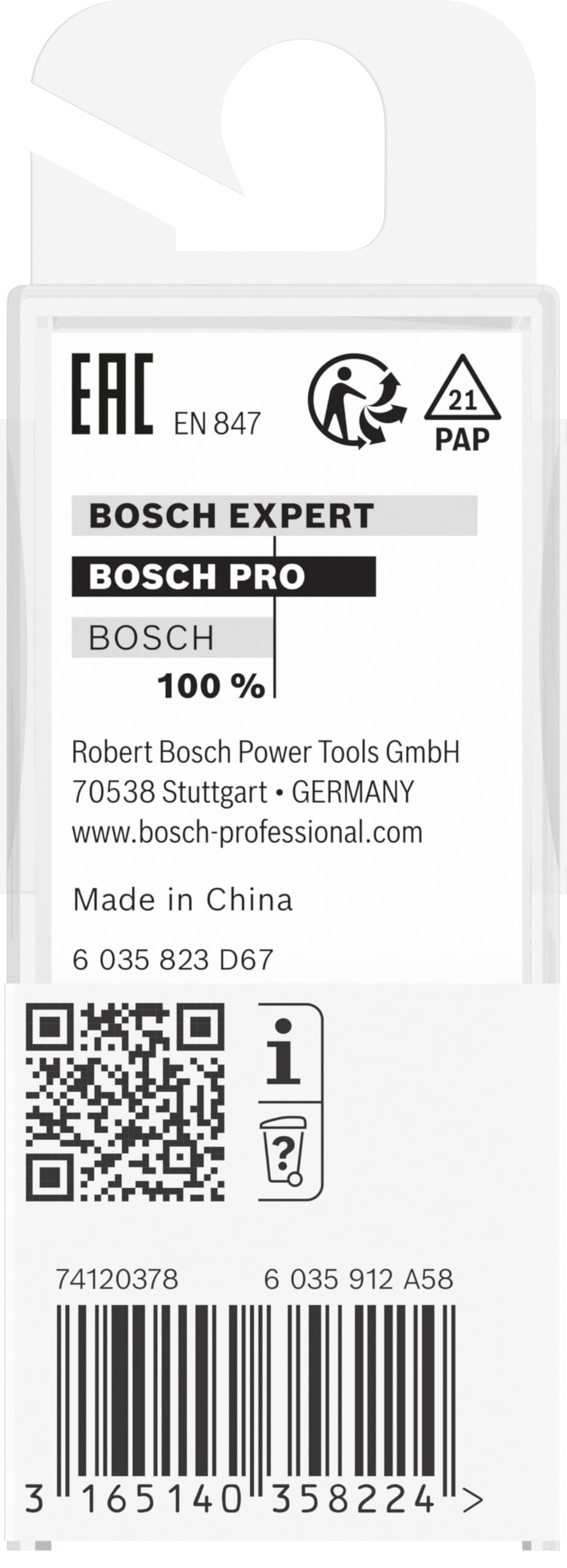 Bosch Professional Fresa per profili E 8 mm, R1 4 mm, D 20,7 mm, L 9 mm, G 53 mm