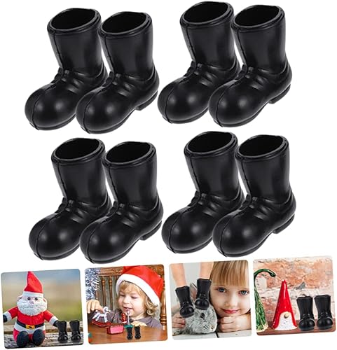 Miniatura 5 de Alasum 12 pares de mini botas para decoración de niños, decoración de miniture, decoración de Navidad, botas de caramelo de Navidad, decoración de