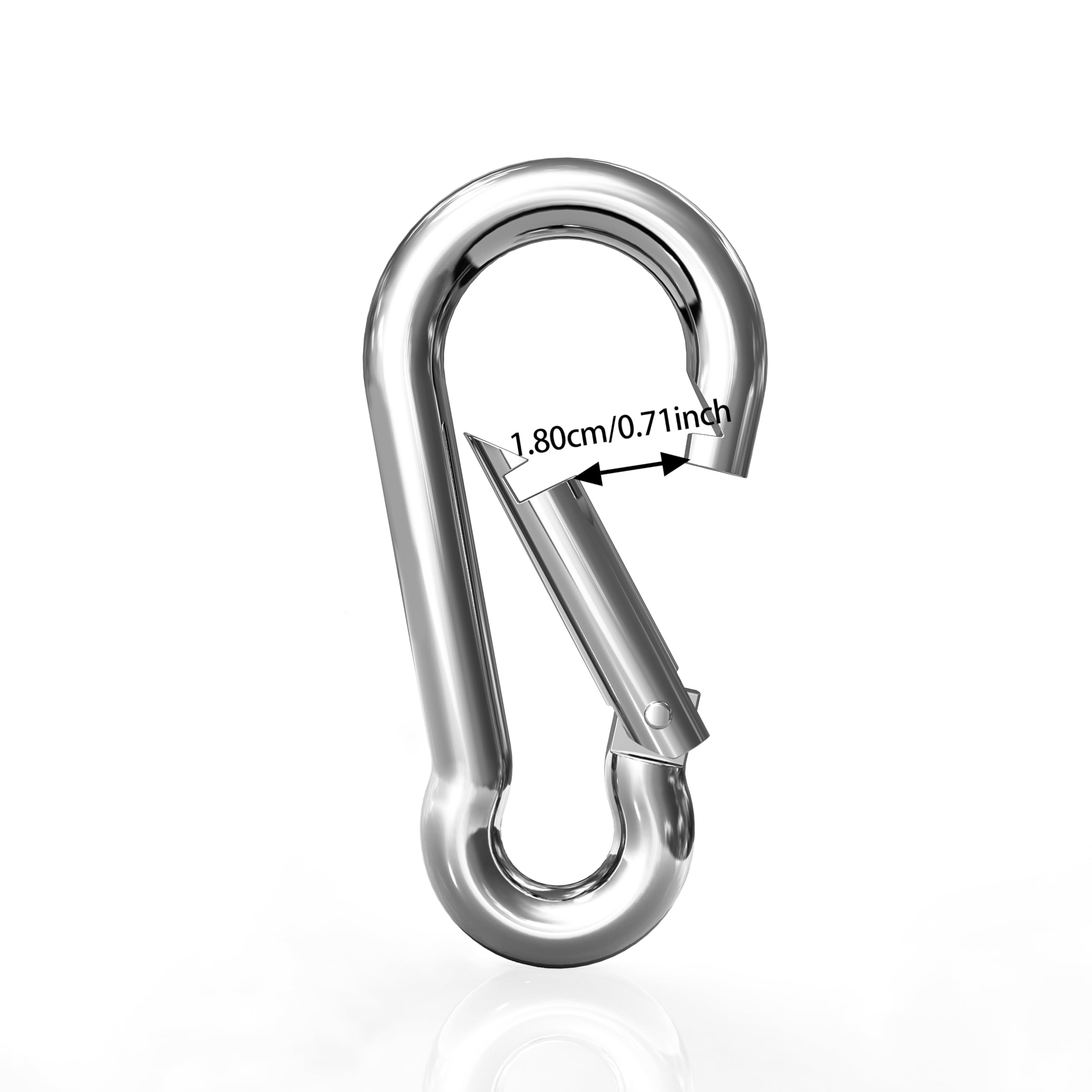 LISOPO Set di moschettoni in acciaio inox 304..