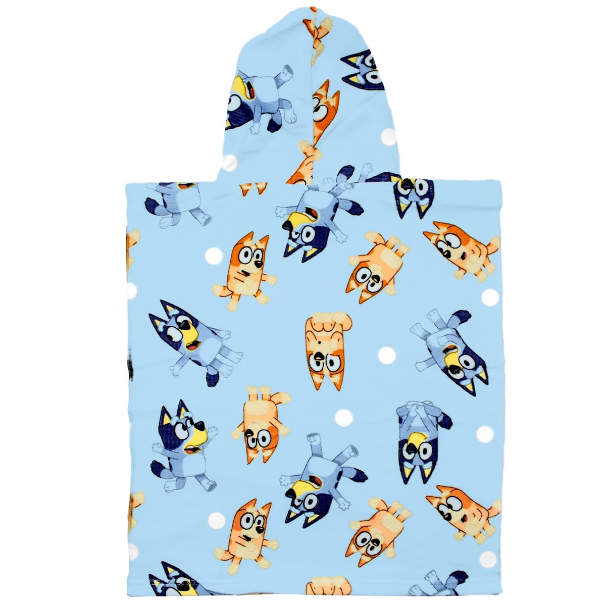Asciugamano Con Cappuccio Bluey Per Bambini | Poncho Spiaggia 100% Cotone | Regalo Perfetto - Foto 4