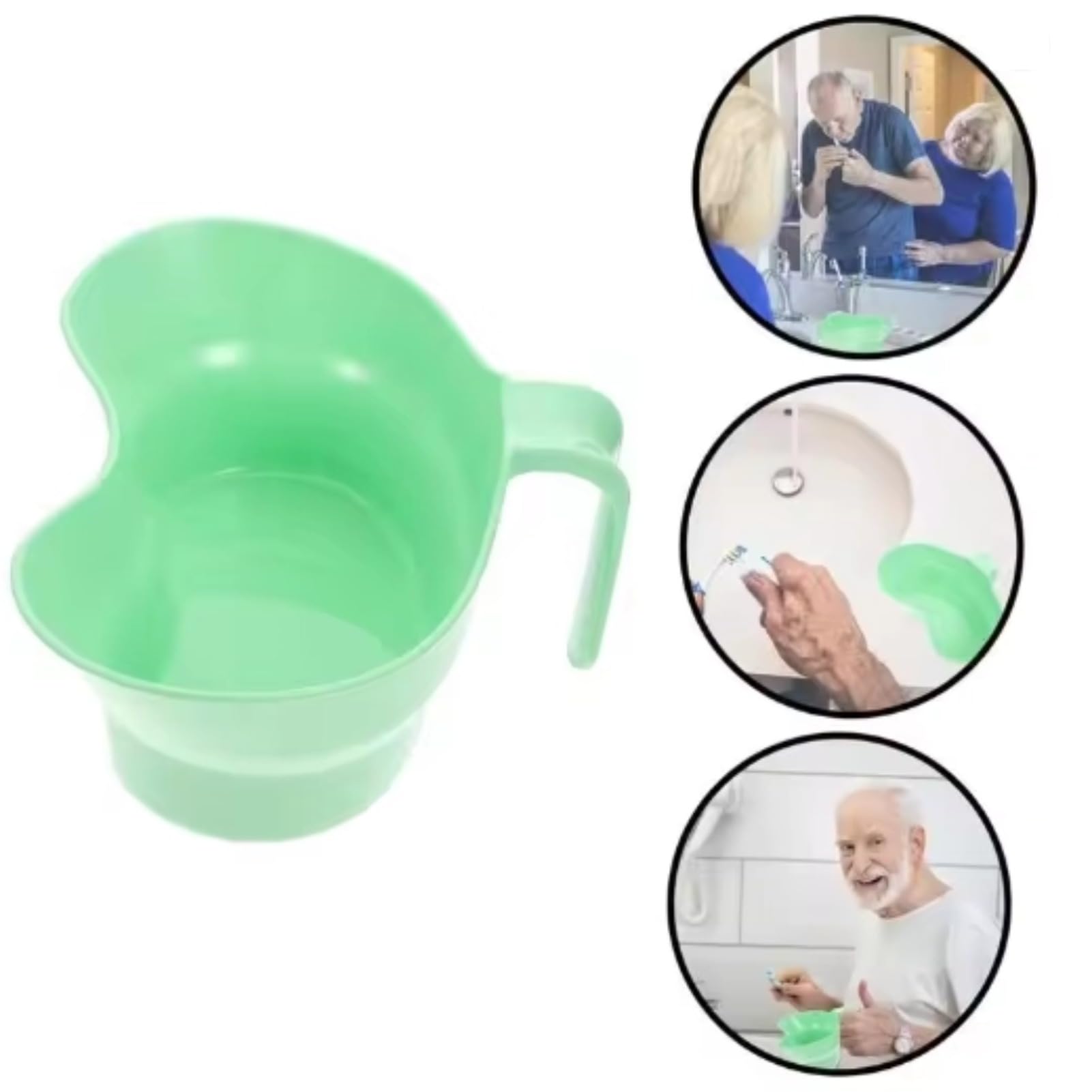 Tasse de Bassin, Tasse de Bassin de Soins Bucco-Dentaires de 300 Ml Incurvée vers L'intérieur Bol de Vomi Plateau de Brossage des Dents Plateau de Vomissements Dentaires Tasse de