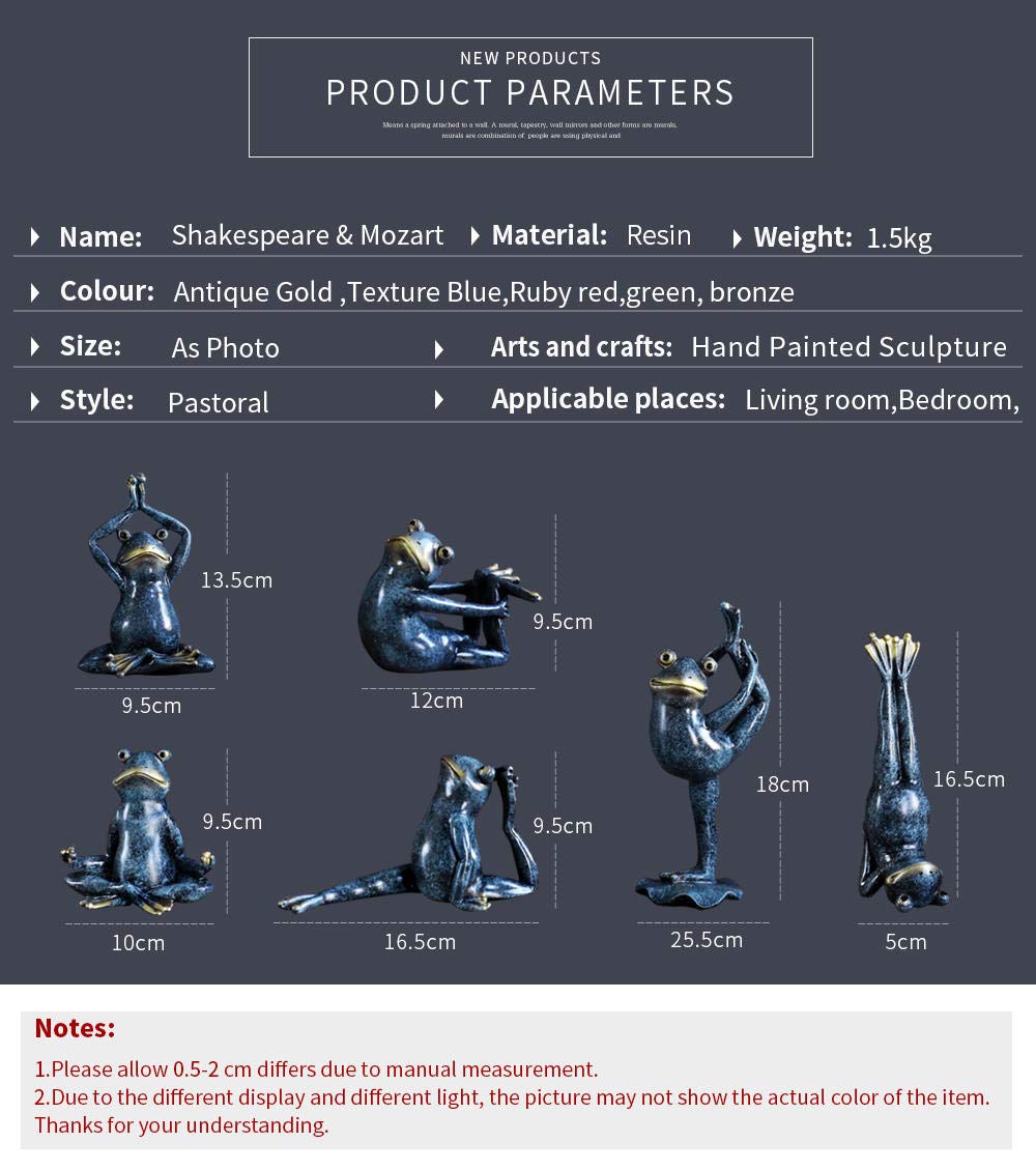 ZXQUEGF Figurka statua zwierząt Zestaw z 6 pne