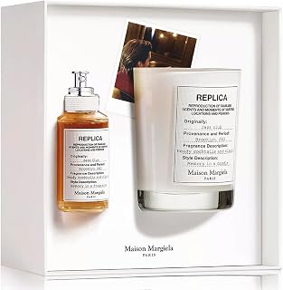 Maison Margiela - Replica - Jazz Club Eau de Toilette Candle Set - Warm & Spicy Scent - With Vanilla, Rum Accord, & Tobacco - 3.4 Fl Oz Fragrance & Candle