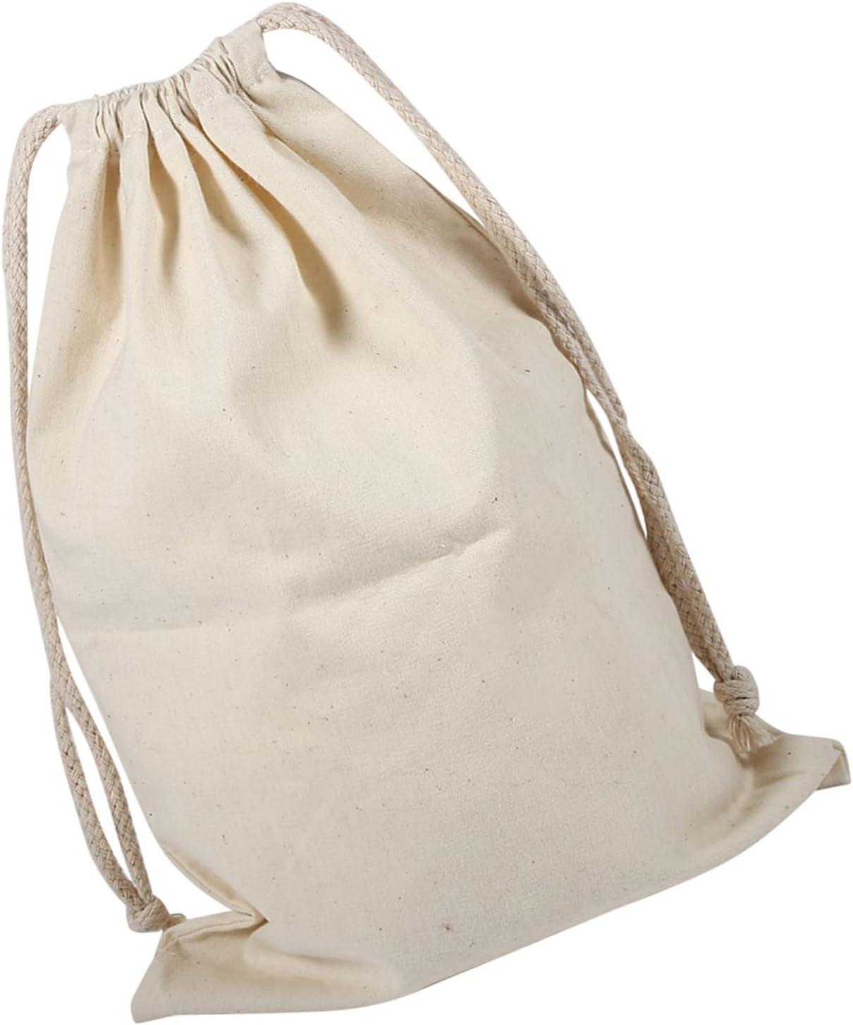 Oumefar Large Laundry Bag, 8.7" X 11" Household Plain Organic Cotton Storage Bag Travel Bag Drawstring Storage Laundry Sack Biodegradable Bags Stuff Bag for Travel Home Use(22 *