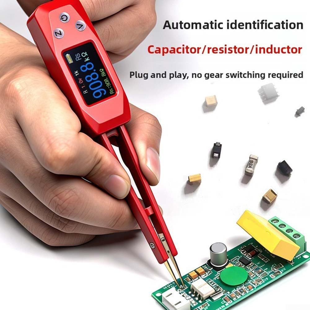 PZEM-039 LCR Messgerät Digitale Pinzette Automatischer Tester für Widerstand Kapazität Induktivität mit TFT Display Type-C 148mm