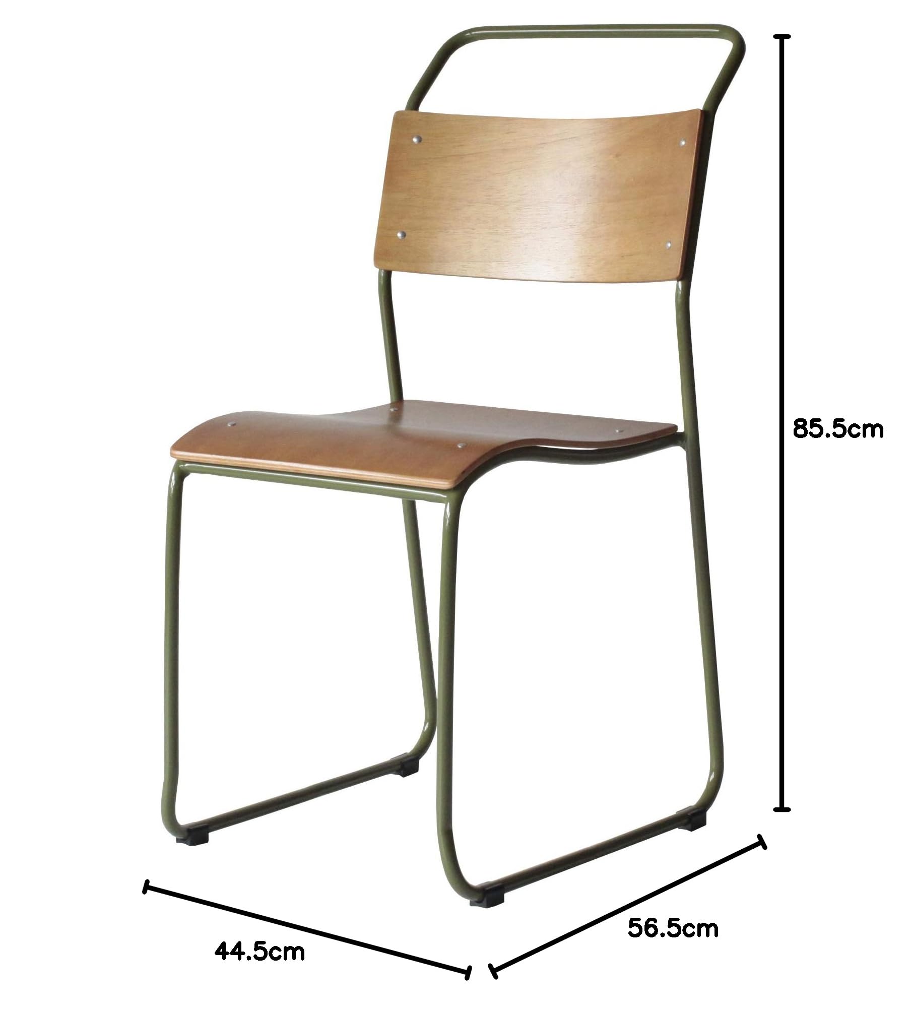 Amazon.co.jp: Crash Gate 154797 Dining Chair, Bruno, Army Green