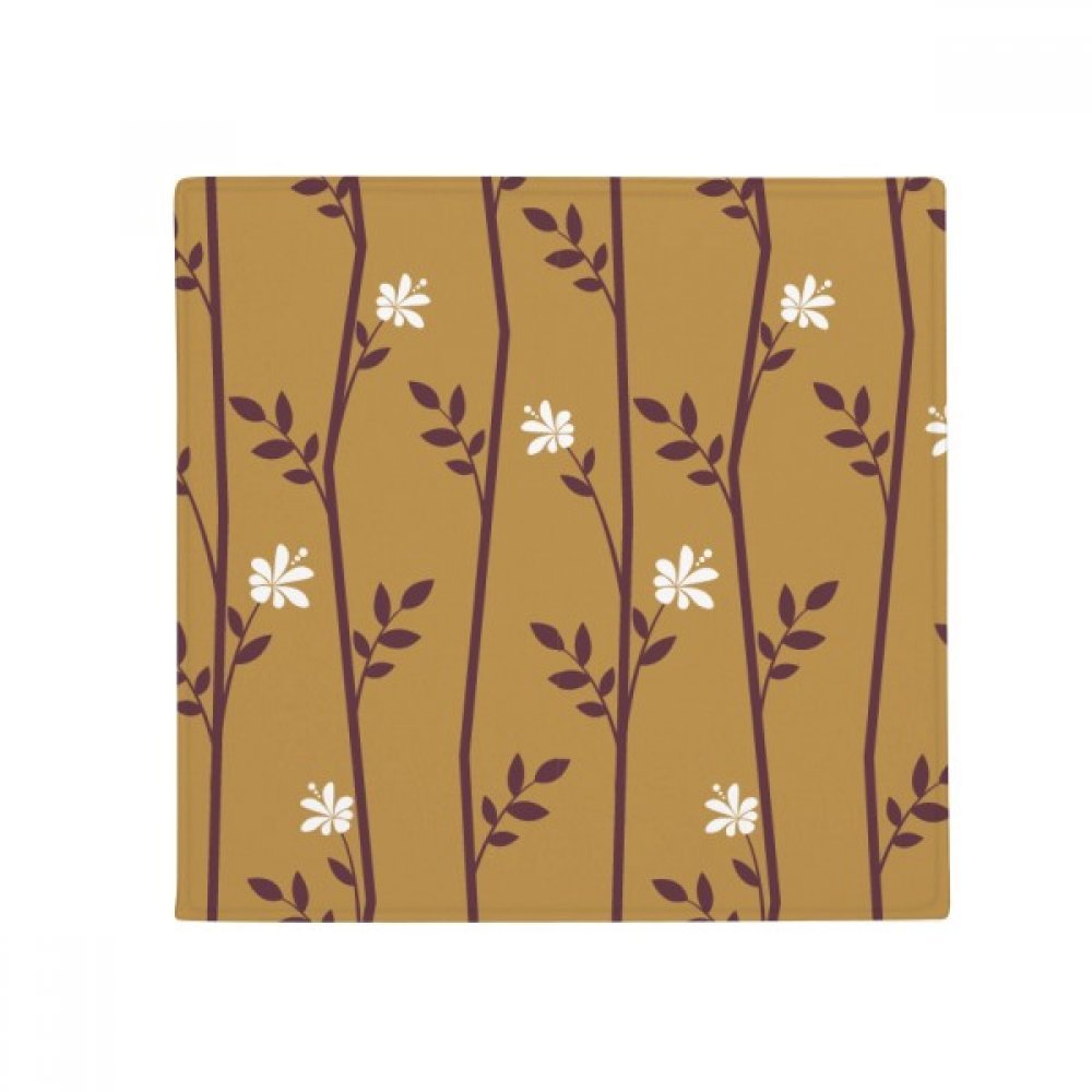 Tapis pour animaux 80x80cm multicolore imprimé fleurs et feuilles pour sol de cuisine