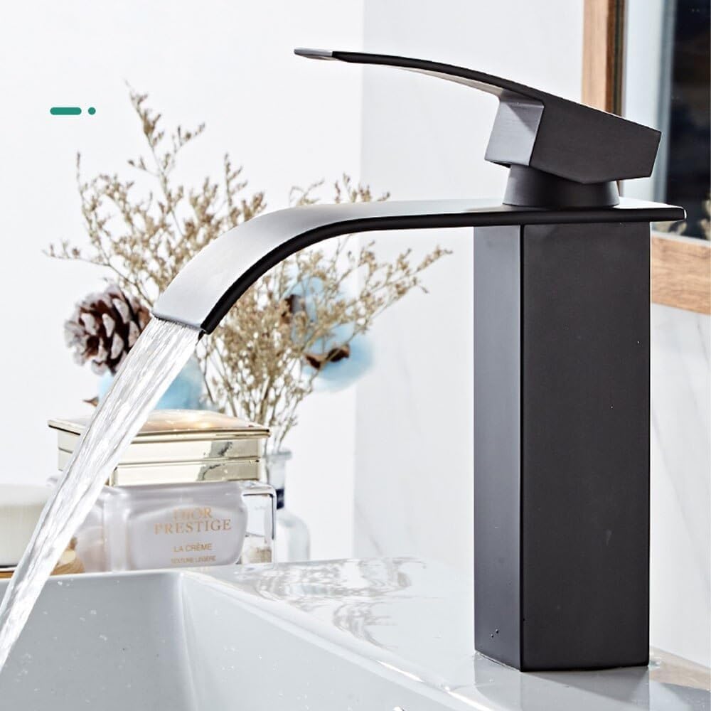 Robinet de lavabo cascade en laiton mitigeur eau chaude et froide