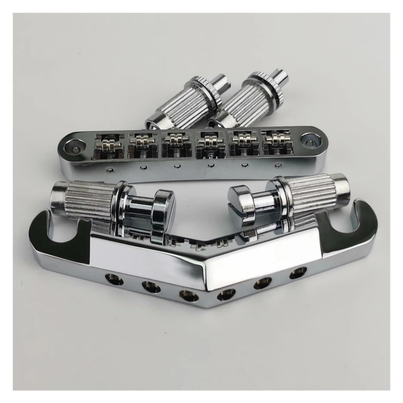 Set ponte per chitarra con sellette a rullo, compatibile con Guyker, GK21 | Cordiera stop bar con ancoraggi e perni, ponte Tune-O-Matic per chitarra elettrica LP SG(GK21 GM005 GD)