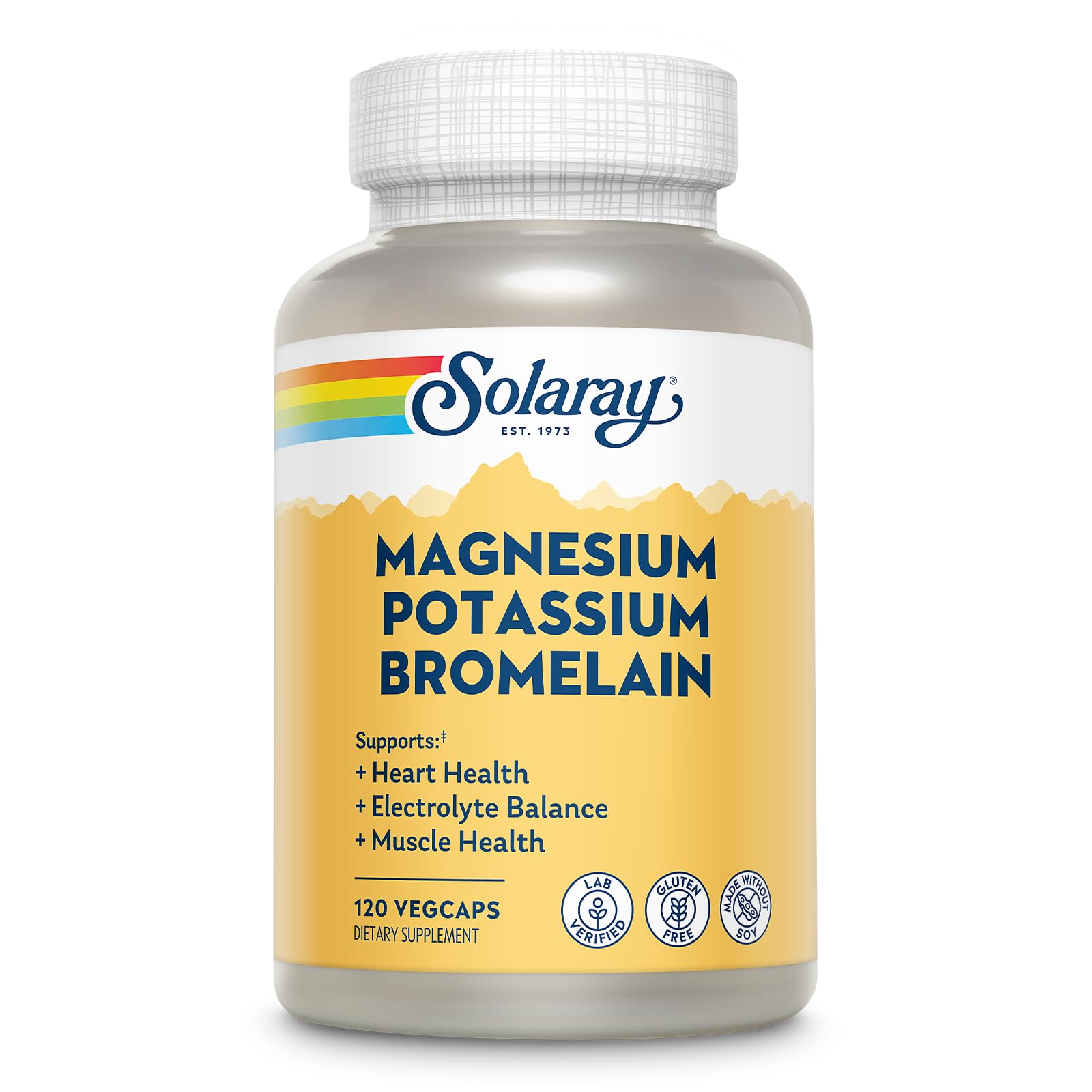 SOLARAY Magnesium Potassium Asporotates - 120 Veg Caps